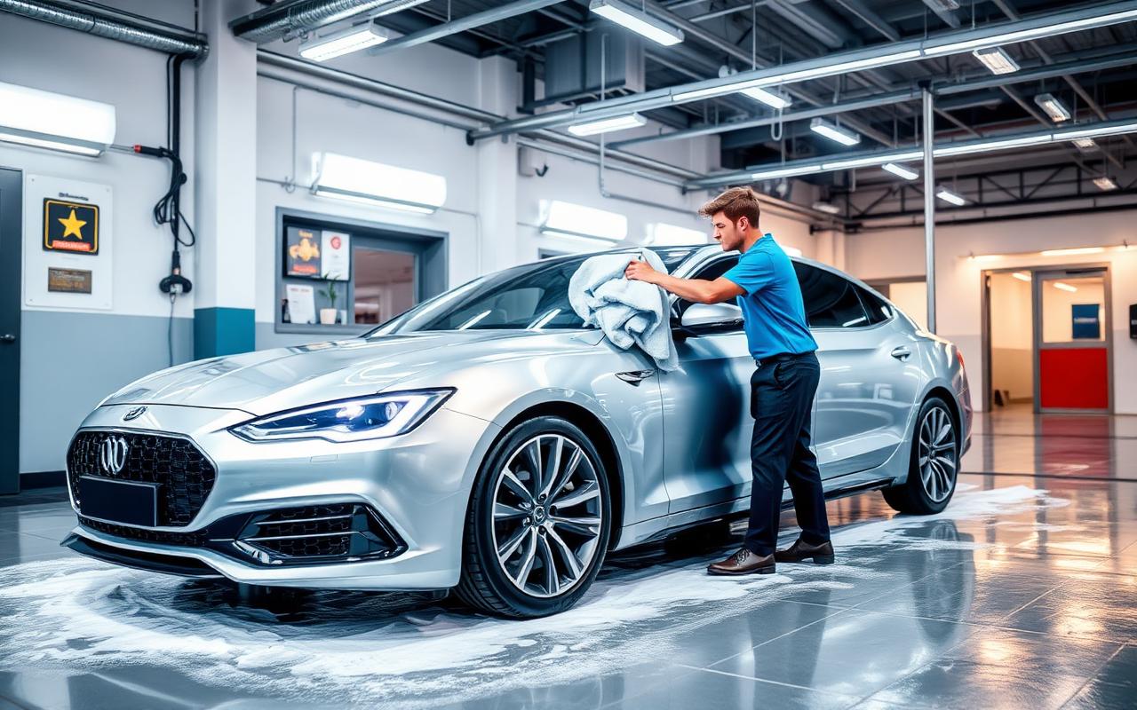 Team detailing a sedan
